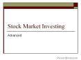 Stock Market Investing PowerPoint PPT Presentation