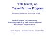 YTB Travel, Inc. Travel Partner Program PowerPoint PPT Presentation