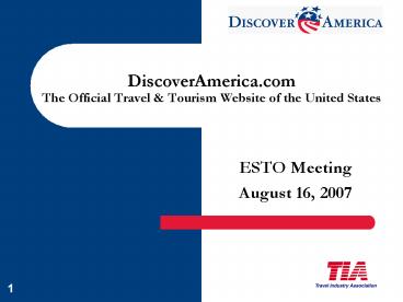 DiscoverAmerica.com The Official Travel