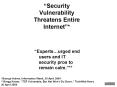 Security Vulnerability Threatens Entire Internet PowerPoint PPT Presentation