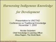Harnessing Indigenous Knowledge for Development