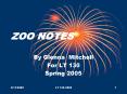 ZOO NOTES PowerPoint PPT Presentation