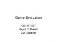 Game Evaluation PowerPoint PPT Presentation