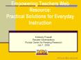 Empowering Teachers Web Resource: Practical Solutions for Everyday Instruction PowerPoint PPT Presentation