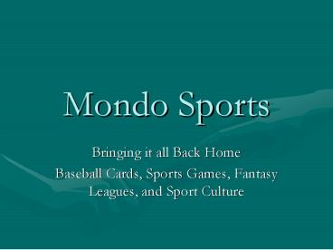 Mondo Sports