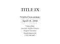 TITLE IX PowerPoint PPT Presentation