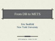 From DB to METS