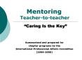 Mentoring Teachertoteacher PowerPoint PPT Presentation