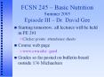 FCSN 245 Basic Nutrition Summer 2005 Episode III Dr. David Gee PowerPoint PPT Presentation