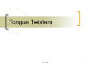 Tongue Twisters