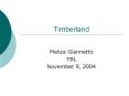 Timberland PowerPoint PPT Presentation