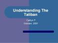 Understanding The Taliban PowerPoint PPT Presentation