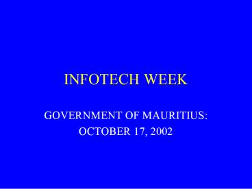 INFOTECH WEEK