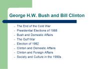 George H.W. Bush and Bill Clinton