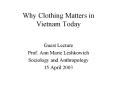 Why Clothing Matters in Vietnam Today PowerPoint PPT Presentation