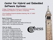 Center for Hybrid and Embedded Software Systems