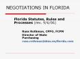 NEGOTIATIONS IN FLORIDA PowerPoint PPT Presentation