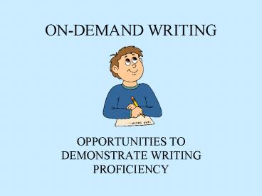 ONDEMAND WRITING
