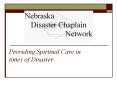 Providing Spiritual Care in times of Disaster PowerPoint PPT Presentation