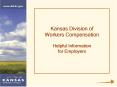 KANSAS DIVISION OF WORKERS COMPENSATION PowerPoint PPT Presentation