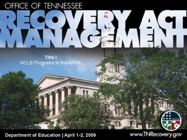 NCLB Programs in the ARRA