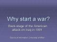 Why start a war PowerPoint PPT Presentation