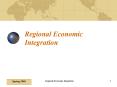 Regional Economic Integration PowerPoint PPT Presentation