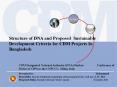 Structure of DNA and proposed sustainable development criteria for CDM projects in Bangladesh PowerPoint PPT Presentation