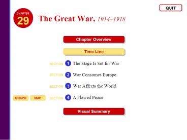 The Great War, 19141918