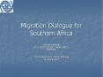 Migration Dialogue for Southern Africa PowerPoint PPT Presentation