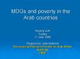 MDGs and poverty in the Arab countries PowerPoint PPT Presentation