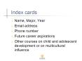 Index cards PowerPoint PPT Presentation