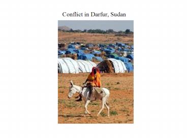 Conflict in Darfur, Sudan