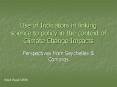 Use of Indicators in linking science to policy in the context of Climate Change Impacts PowerPoint PPT Presentation