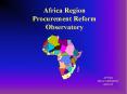 Africa Region Procurement Reform Observatory PowerPoint PPT Presentation