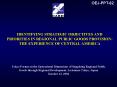 IDENTIFYING STRATEGIC OBJECTIVES AND PRIORITIES IN REGIONAL PUBLIC GOODS PROVISION: THE EXPERIENCE OF CENTRAL AMERICA PowerPoint PPT Presentation