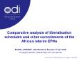 Comparative analysis of liberalisation schedules and other commitments of the African interim EPAs PowerPoint PPT Presentation