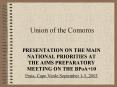 Union of the Comoros PowerPoint PPT Presentation
