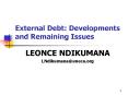 External Debt: Developments and Remaining Issues PowerPoint PPT Presentation