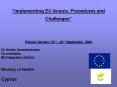 Implementing EU Acquis, Procedures and Challenges PowerPoint PPT Presentation