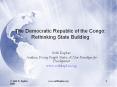 The Democratic Republic of the Congo: Rethinking State Building PowerPoint PPT Presentation