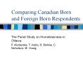 Comparing Canadian Born and Foreign Born Respondents PowerPoint PPT Presentation