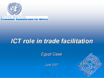 ICT role in trade facilitation