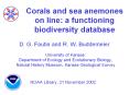 Corals and sea anemones on line: a functioning biodiversity database PowerPoint PPT Presentation