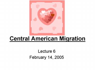 Central American Migration