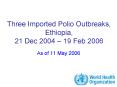 Three Imported Polio Outbreaks, Ethiopia, 21 Dec 2004 19 Feb 2006 PowerPoint PPT Presentation