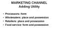 MARKETING%20CHANNEL%20Adding%20Utility PowerPoint PPT Presentation