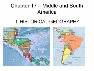 Chapter 17 Middle and South America