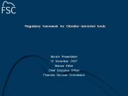 Regulatory framework for Gibraltar-domiciled funds