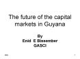 The future of the capital markets in Guyana PowerPoint PPT Presentation